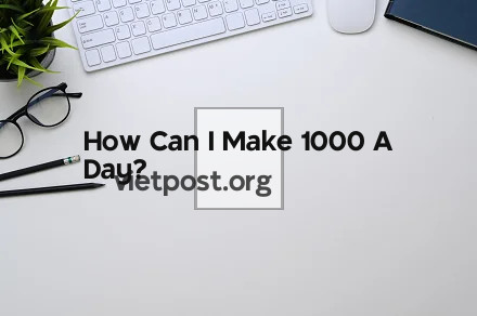 How Can I Make 1000 A Day?