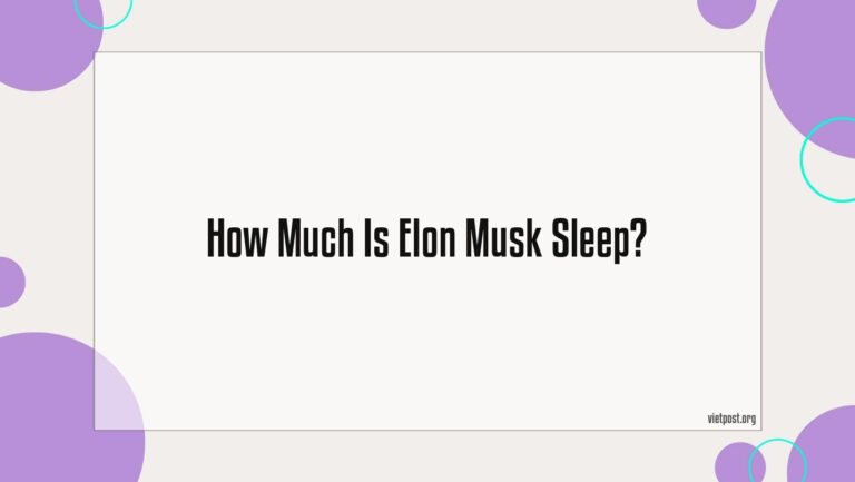 How Much Is Elon Musk Sleep?