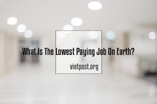 What Is The Lowest Paying Job On Earth?